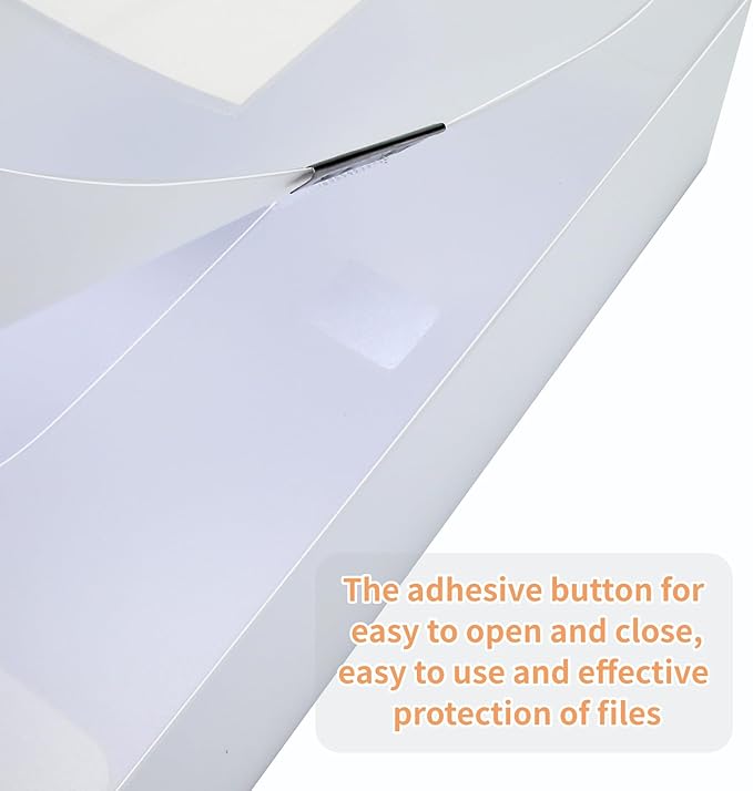 HUA JIE A4 Storage File Boxes Plastic Archives Cases with Lid, File Folder Organizer Document Filing Box for office,31×7.5×23.5 cm, Transparent(Pack of 6) - Image 7