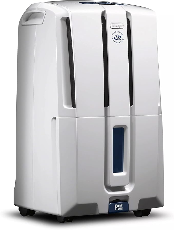 De'Longhi 50 Pint Dehumidifier with Pump, White by DeLonghi