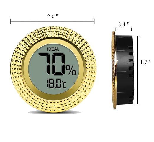 Cigar Digital Hygrometer - High Precision Adjustable Digital LCD-Monitor Hygrometer Thermometer for Cigar Humidor | Box | Cabinet | Jars | Guitar (Digital) - Image 2