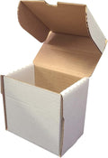 BCW 5-Inch Semi Rigid #1 Card Holder Storage Box - Holds 130 Semi-Rigid Card Holders - White Corrugated Cardboard - Ideal for Trading, Sports & Collectible Cards by BCW