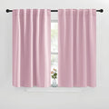 NICETOWN Blackout Window Curtains for Camper - (Baby Pink Color) 42x40 Inch, 2 Panels Set, Thermal Insulated Room Darkening Blackout Drapes/Draperies with Rod Pocket & Back Tab for Loft by NICETOWN