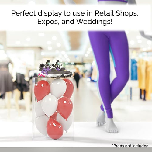 12" x 12" x 18" Clear Acrylic Display Box with One Open Side No Lid Versatile Tall Plexiglass Retail Product Riser Storage Bin or Wedding Floral Centerpiece Pedestal by Marketing Holders - Image 2