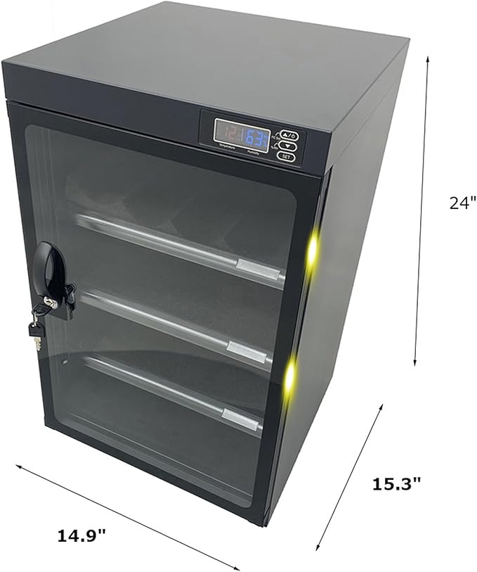 Automatic Digital Camera Dehumidify Storage 80L Dry Cabinet Box Storage 4 Layers Dry Cabinet with Tempered Glass for Camera & Lens Equipment Saving Storage Noiseless Energy Saving Cabinet - Image 3
