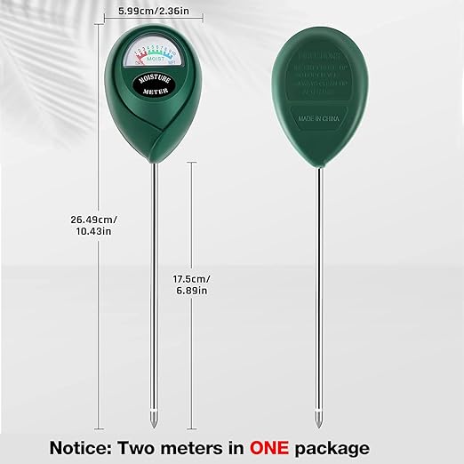 Plant Moisture Meter, Plant Water Meter, Soil Moisture Meter for House Plants for Garden, Lawn, Farm, Indoor & Outdoor Use, No Batteries Required (2 Packs Green) - Image 2