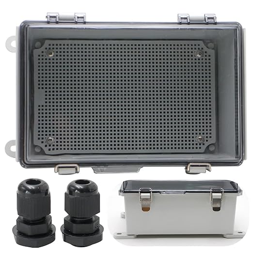MAKERELE Waterproof Junction Box with Clear Cover,IP67 Waterproof Dustproof Universal Project Boxes for Electronics 11.4×7.5×5.5 inch（290×190×140mm） by MAKERELE