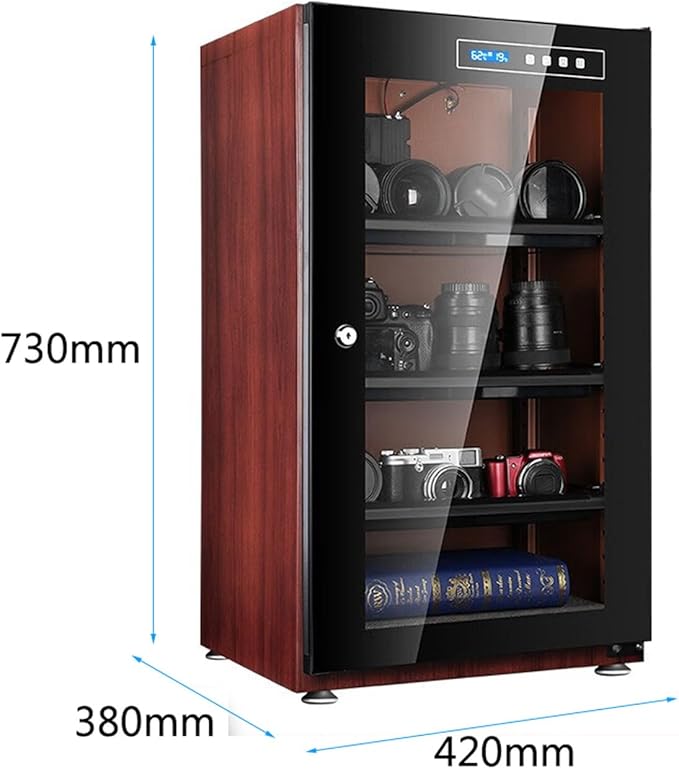 100L Camera Drying Cabinet, Digital Control Electronic Dry Box, 25-60RH Adjustable Mute Energy Saving Dryer for Lens Equipment, Books, Cameras, Microscopes - Image 3