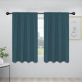 Easy-Going Rod Pocket Blackout Curtains for Bedroom, Room Darkening Window Curtains for Living Room, Thermal Insulated Noise Reduction Solid Window Drapes, 2 Panels(42x54 in, Bluestone) by Easy-Going