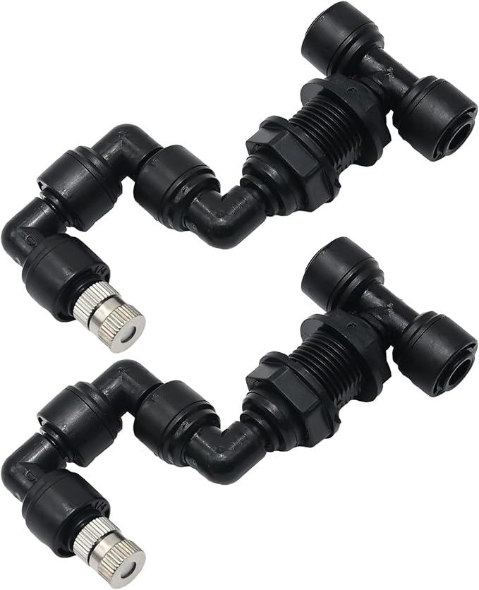 Reptile Misting Spray Nozzle for Rainforest Tank Pet Cooling Adjustable Reptile Nozzle Fogger Mist Sprinkler for Full Water Coverage, Replacement Micro Spray Nozzles (2Pack) - Image 2