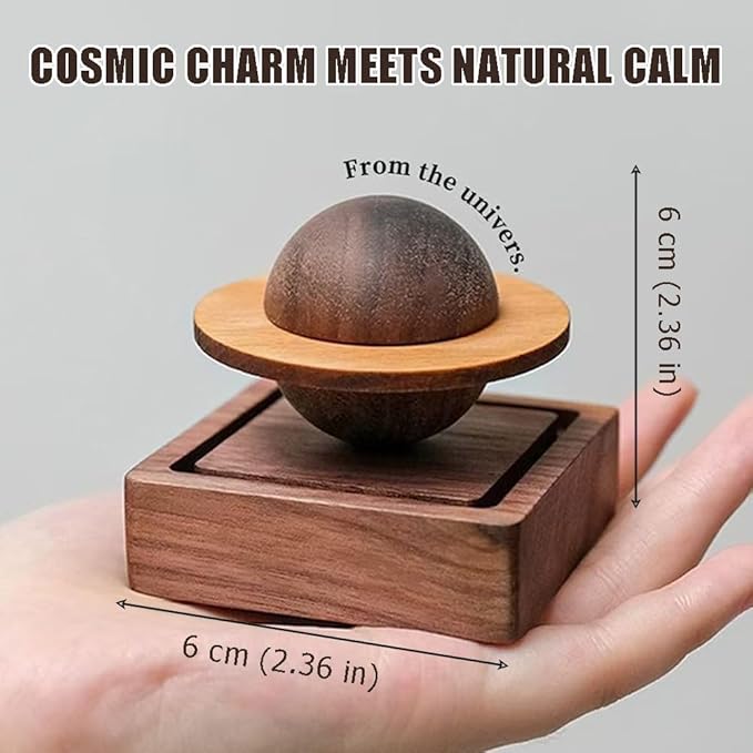 Wood Essential Oil Diffuser,Planet Walnut Aroma Therapy,Passive Diffuser for Desk Table Home Office Car Wardrobe Yoga Hall and SPA, Thoughtful Gifts for Yoga Meditation - Image 5