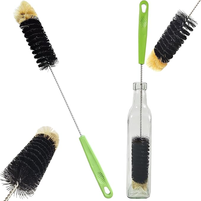 16" Water Bottle Brush for Cleaning, Dokpod Long Handle Bottle Cleaner Brush, Narrow Bottles Scrubber Brushes, Hummingbird Feeder Cleaning Brushes, Cup Cleaner Brushes, for Meat Grinder, for Pipe by Dokpod