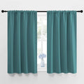 NICETOWN Window Curtains Blackout Drapes - Thermal Insulated Solid Rod Pocket Blackout Curtains/Draperies for Living Room (Sea Teal, One Pair, 42 by 45-Inch) by NICETOWN