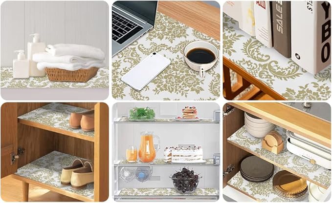 Shelf Liner Non Adhesive, 12 Inch x 10 Feet Cabinet Liners for Pantry Drawer Vanity, Drawer Liners Strong Grip Non Slip Waterproof, Shelf Liners for Kitchen Cabinets - Image 7