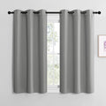 NICETOWN Silver Grey Thermal Insulated Grommet Blackout Curtains, Kids Window Drape Panel for Nursery, Privacy Short Curtains (2 Panels, W42 x L48 -Inch) by NICETOWN