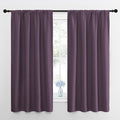 NICETOWN Blackout Curtains for Living Room, Plum, 2 Panels, 42 by 63, Darkening Window Curtain Panels, Easy-Care Solid Thermal Insulated Draperies/Drapes for Daughter Room by NICETOWN