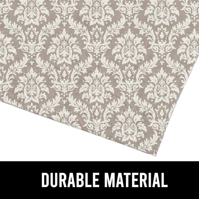 GORILLA GRIP LeakGuard Non-Adhesive Under Sink Mat for Kitchen Cabinet, 24x40, Waterproof Quick Dry Shelf Liner, Durable Absorbent Felt Mats for Bathroom Sinks, Cabinets, Dresser, Damask Taupe Cream - Image 9