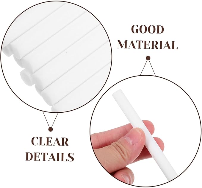 NOLITOY 50pcs Essential Oil Diffuser Sticks Cotton Filter for Humidifier White Portable Diffuser Accessory for Home Office Spa and Bathroom - Image 8