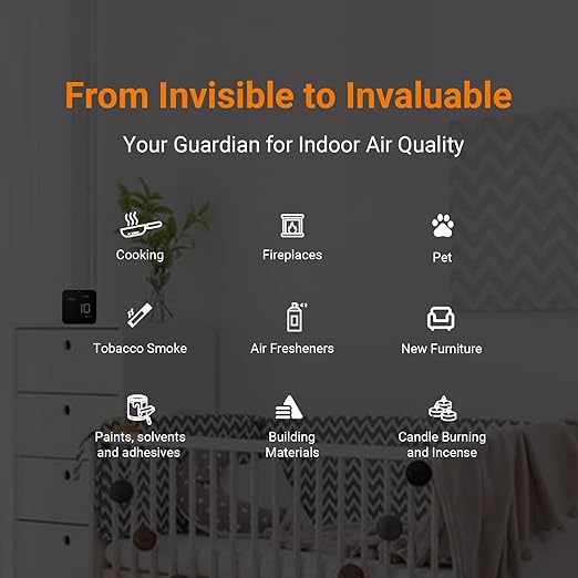 Temtop M10 Air Quality Monitor Indoor Air Quality Tester AQI PM2.5 VOCs Formaldehyde Detector for Home Air Testing, US Certified Air Sensor - Image 8