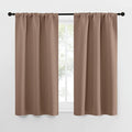 NICETOWN RV Blackout Curtains for Camper Windows, Window Treatment Thermal Insulated Rod Pocket Small Blackout Draperies/Drapes for Bedroom/Kitchen (Cappuccino, Set of 2, 29" Wide by 50" Long) by NICETOWN