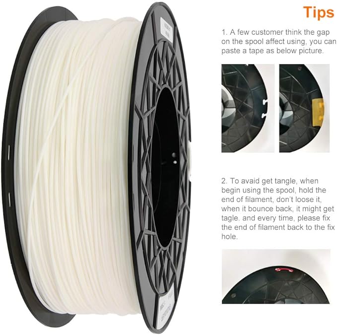 ST-PLA (PLA++) 3D Printer Filament White 1.75MM 1kg(2.2LBS) Spool Improved by New Formula for Creality CR-10 V2 Ender 3, Ender 3 pro V2 - Image 8