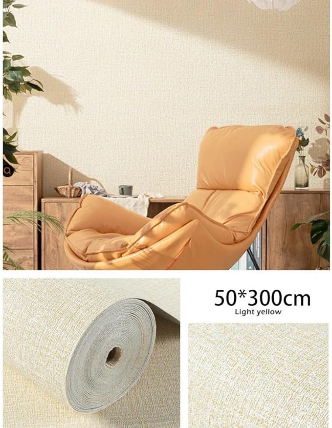 TreasureCave Moisture-Proof Wall-Stickers Self-Adhesive Paper for Cabinets, Noise-Proof Thermal Insulation Wallpaper -Protective Kitchen Paper(Beige Yellow) - Image 3