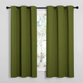 NICETOWN Olive Green Blackout Curtains 68 inches Length for Laundry Room, 2 Panels, 42" Wide, Thermal Insulated Decoration Drapes for Office Window by NICETOWN