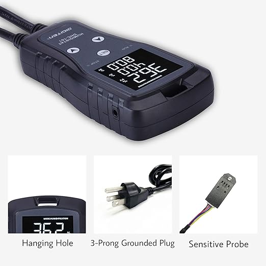 DIGITEN Humidity Controller DHC101 Digital Humidistat Pre Wired Outlet Reptile Humidity Controller for Grow Tent Mushroom Greenhouse Homebrew Fermentation Humidifier Dehumidifier - Image 5