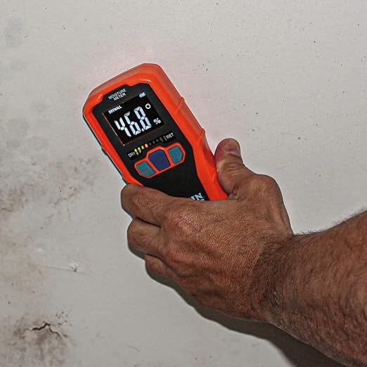 Klein Tools ET140 Pinless Moisture Meter for Non-Destructive Moisture Detection in Drywall, Wood, and Masonry; Detects up to 3/4-Inch Below Surface - Image 9