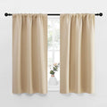 NICETOWN Blackout Room Darkening Curtains - Home Decoration Light & Noise Reducing Thermal Insulated Window Draperies with Rod Pocket Top (Biscotti Beige, 2 Panels, 29 inches Wide x 40 inches Long) by NICETOWN