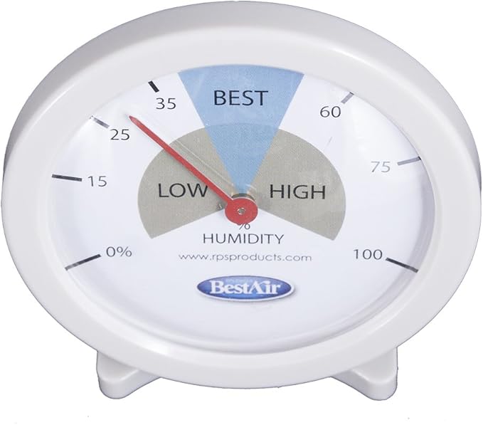 BestAir HG050-PDQ-4 Hygrometer, Humidistat Humidity Monitor, 4 Pack , White - Image 4