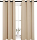 NICETOWN Room Darkening Draperies Window Curtain Panels, Thermal Insulated Grommet Room Darkening Curtains for Bedroom (Biscotti Beige, 2 Panels, W34 x L54 -inch) by NICETOWN