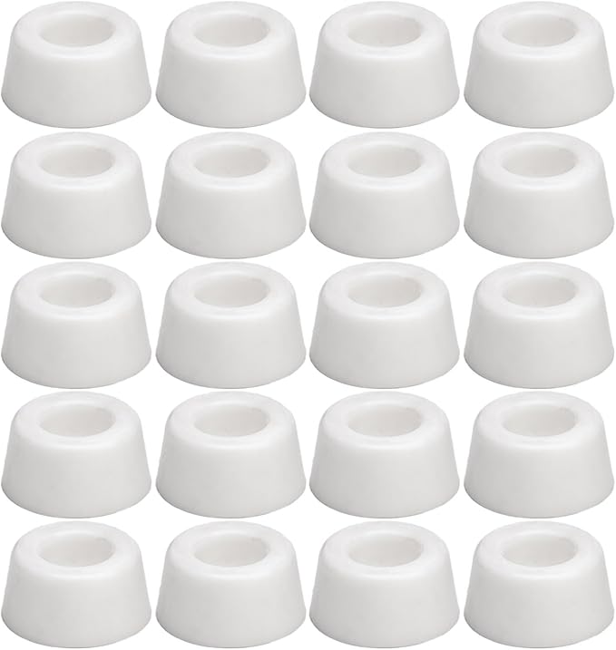 20pcs Round Furniture Pads,ULIFESTAR Furniture Feet Glides Sliders Carpet Saver Hardwood Floor Protectors Surface Protection for Chair Leg Caps Non Slip Furniture Grippers (White) - Image 4