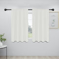 Easy-Going Rod Pocket Blackout Curtains for Bedroom, Room Darkening Window Curtains for Living Room, Thermal Insulated Noise Reduction Solid Window Drapes, 2 Panels(34x45 in, Ivory) by Easy-Going