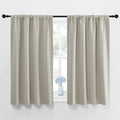 NICETOWN Blackout Curtains for Living Curtains, Room Darkening Window Curtain Panels, Easy-Care Solid Thermal Insulated Draperies/Drapes for Daughter Room (Natural, 2 Panels, 42 by 48) by NICETOWN