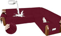 Arfntevss Waterproof Sectional Couch Covers L Shape Washable Velvet Sofa Cover for Sectional Non Slip Large Corner Slipcovers Dog 6 Pcs Universal U Shaped Furniture Protector (Burgundy, X-Large) by Arfntevss