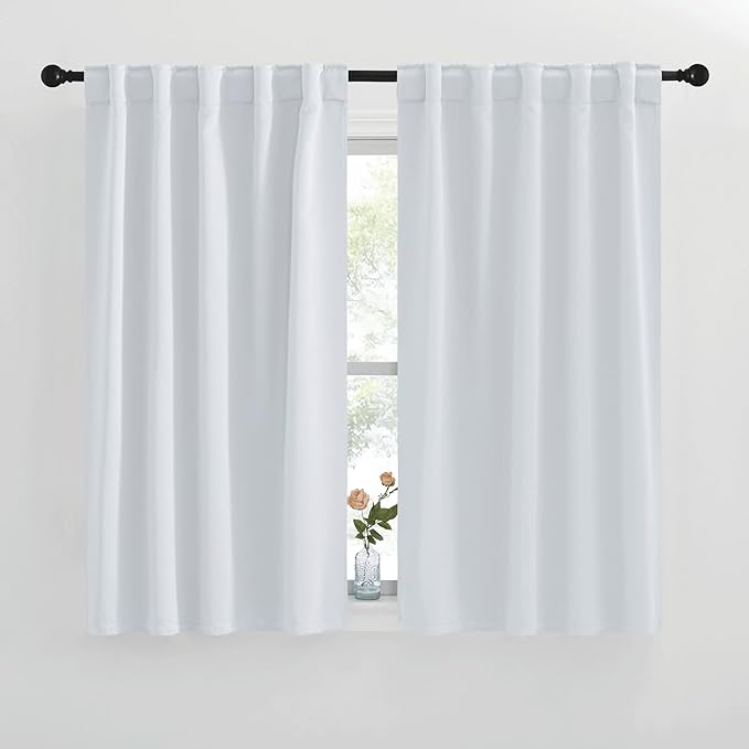 NICETOWN Bunk Bed Insulated Room Darkening Curtains - (Cloud Grey Color) W42 x L50, 2 Pieces, Modern Design Thermal Privacy Protection Window Treatment Drapes/Draperies for Bedroom by NICETOWN