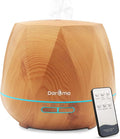 550ml Essential Oil Diffuser, DAROMA Upgraded Remote Control 6 in 1 Aromatherapy Ultrasonic Cool Mist Humidifier, 7 Color Changing Mood Lights & Waterless Auto-Off for Home Office Gift, Light Wood by DaromaLife