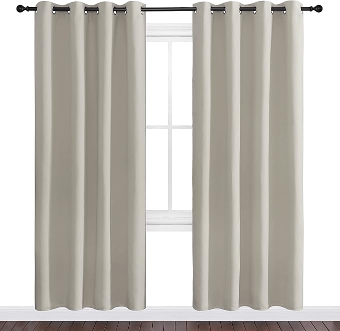 NICETOWN Natural Room Darkening Curtains 78" Long for Boho Farmhouse Home Decoration, Window Treatment Total Privacy Drape Panels for Bedroom Living Room Guest Room (55" Wide, Set of 2) - Image 2
