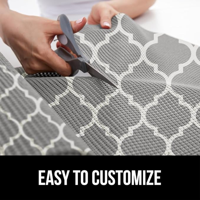 GORILLA GRIP powerGRIP Drawer Shelf and Cabinet Liner, Thick Strong Hold, Non-Adhesive Liners Protect Kitchen Cabinets and Cupboard, Bathroom Drawers, Easy Install, Breathable Mat, 20" x20', Gray - Image 6