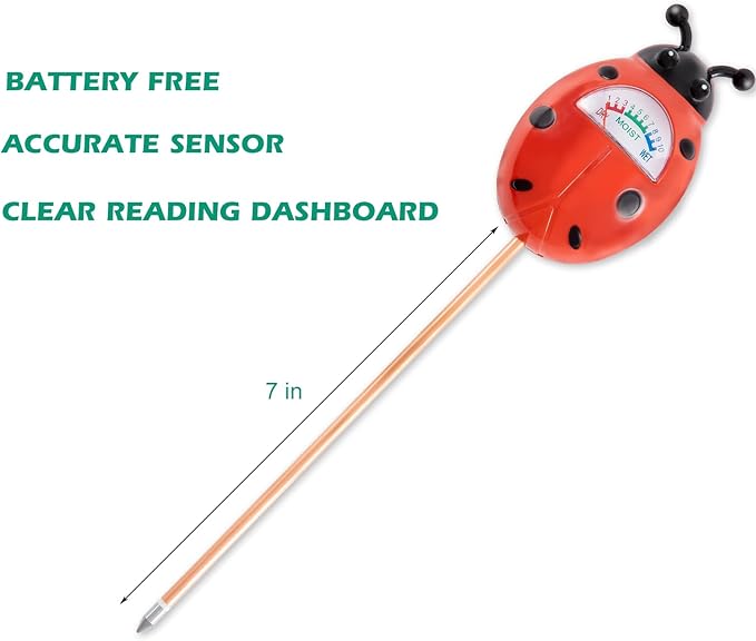 Tennedriv Green Soil Moisture Meter for House Plants, Plant Water Meter,Plant Moisture Meter for House Plants and Outdoor Plants, No Batteries Required - Image 4