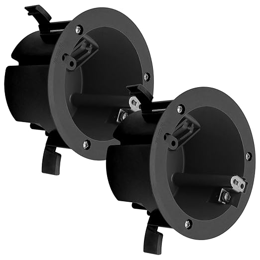 4" Old Work Round Black Box,18 Cubic Inch Round Outlet Box, ETL Listed, Can Work with Outlets, Thermostats are Used in Combination(2 Pack) by YQMIGU