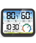 VOCOO Digital Indoor Room Thermometer - 5.8'' Extra Large Display Temperature Humidity Sensor with Accurate Temp Humidity Gauge Monitor, Calibration, Max & Min Records, Comfort, Backlit, Date & Clock by Home