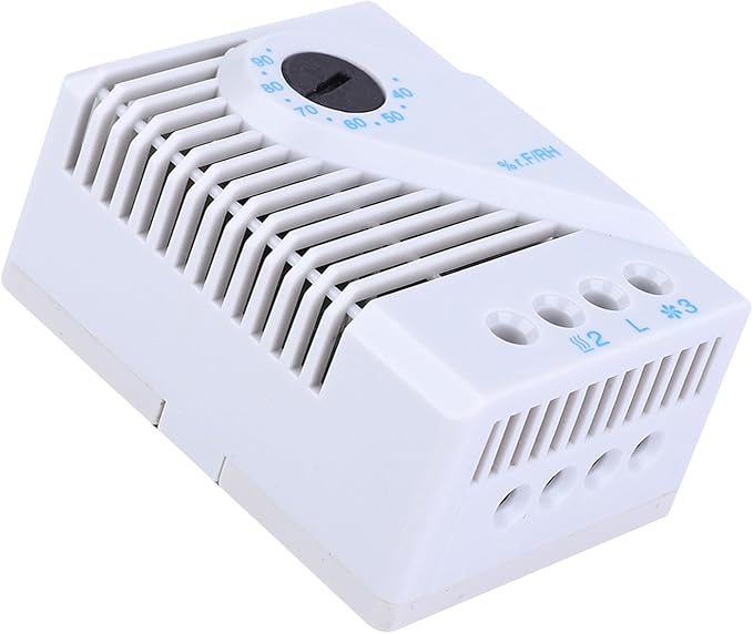 MFR012 Mechanical Humidity Controller Hygrostat Fan Heater Humidity Regulator with Wide Voltage Input for TV Cabinet Humidity Adjuster PC Material Case DIN Rail Mountable - Image 2