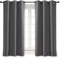 NICETOWN Blackout Curtain Blind for Bedroom Thermal Insulated Grommet Blackout Room Darkening Drape/Drapery (Single Panel, W42 x L63 inches, Grey/Gray) by NICETOWN