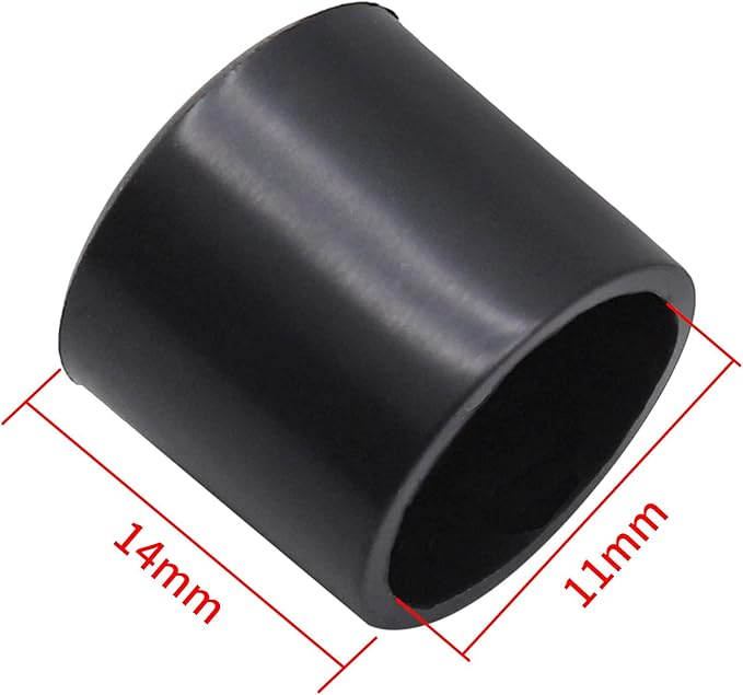 60Pcs Round Rubber End Caps 1/2" (12mm) ID Vinyl Flexible Bolt Chair Foot Covers Screw Thread Chair Leg Protectors for Round Tubing Bolt Desk Chair Leg (Black) - Image 2