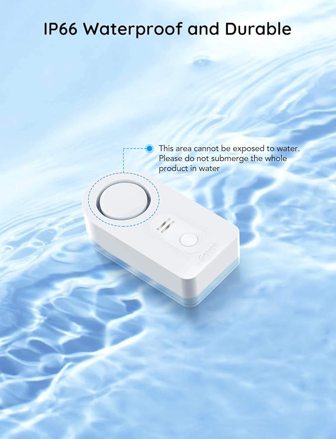 Govee Water Leak Detectors 2 Pack, 100dB Adjustable Audio Alarm Sensor, Sensitive Leak and Drip Alert, for Kitchen Bathroom Basement (Cannot Connect to Wi-Fi Directly) - Image 6