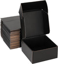 Small Shipping Boxes 8x8x4 Inch (25 Pack) - Sturdy Black Corrugated Cardboard Boxes for Small Business, Ecommerce, Mailing & Packaging | Recyclable Gift & Storage Boxes by DUZCLI