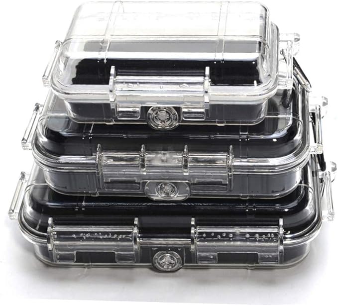 Plastic Waterproof Box Case Container Waterproof Shockproof Box Waterproof Dry Box Waterproof Cases Organization Locker Box Portable Dry Storage for Boat, Fishing Tackle, Phone, Camera, etc - Image 6
