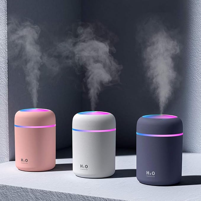 Colorful Cool Mini Humidifier,Essential Oil Diffuser Aroma Essential Oil USB Cool Mist Humidifier,2 Adjustable Mist Modes, Super Quiet,for Car,Office,Bedroom(Pink) - Image 6