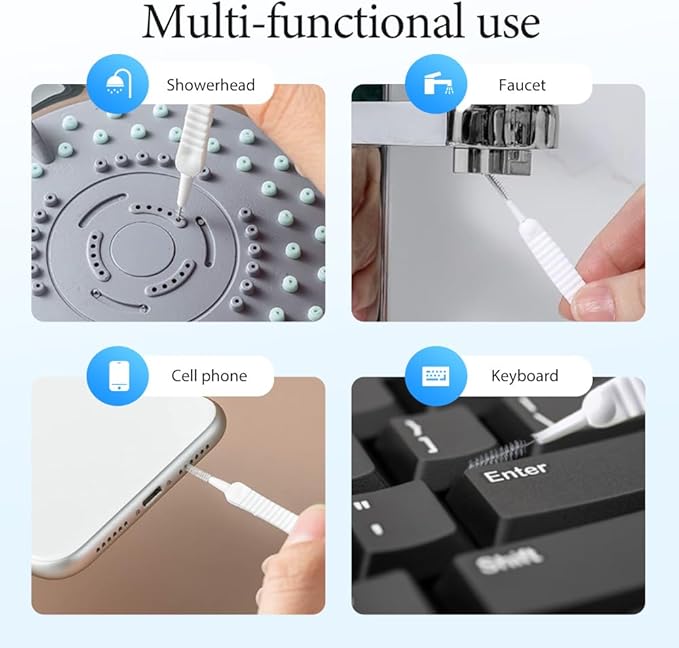 Shower Head Cleaning Brush for Small Hole, 2026 New Upgrade Gap Hole Anti-Clogging Cleaning Brush, Multifunctional Shower Cleaning Tools, Showerhead Cleaning Brushes Picks for Bathroom (40 Pcak) - Image 7