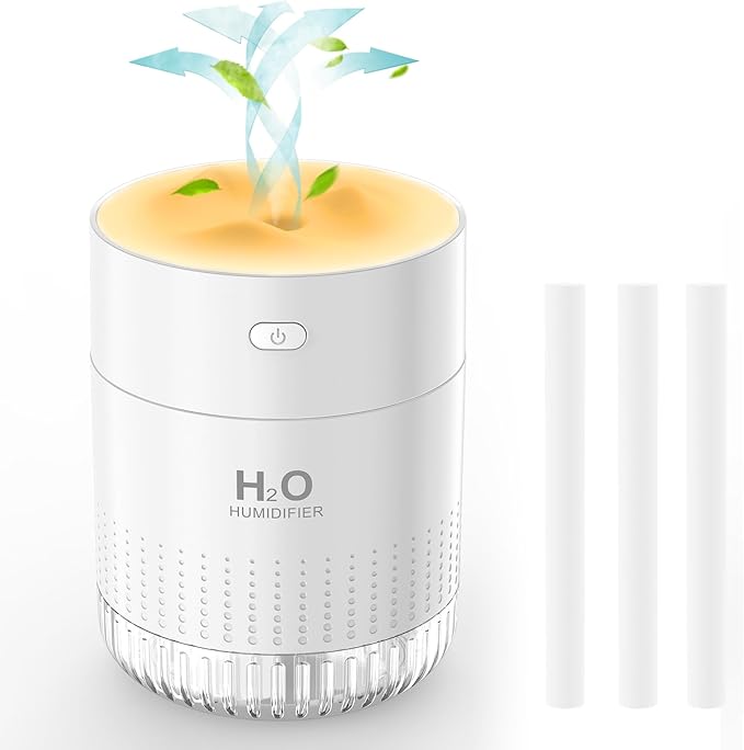 Portable Small Humidifier For Bedroom With Night Light Cool Mist Indoor Mini Small Air Humidifiers For Plants Travel Room Car Desk Office Home Humificador With Usb 2 Spray Mode Super Quiet by HOTBAG